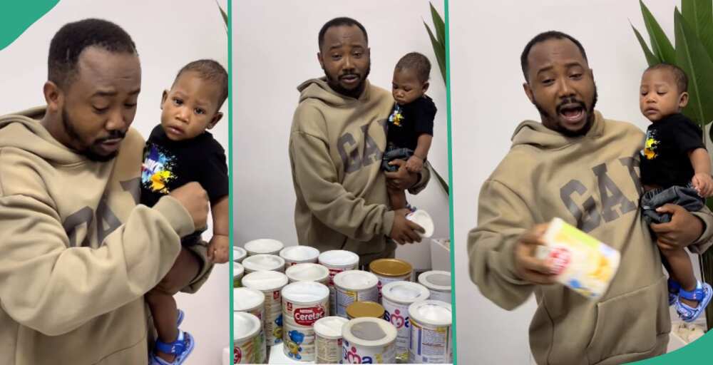 Dad cries out as little son consumes 14 cerelacs, vows to switch him to eating eba