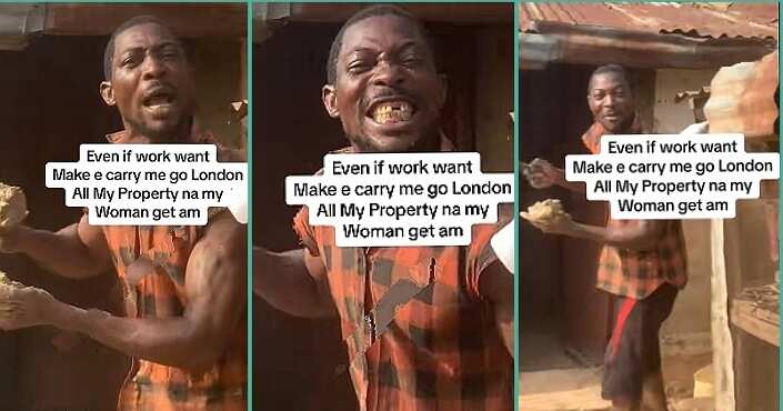 Watch video as Nigerian labourer professes love for wife, says all his properties belong to her