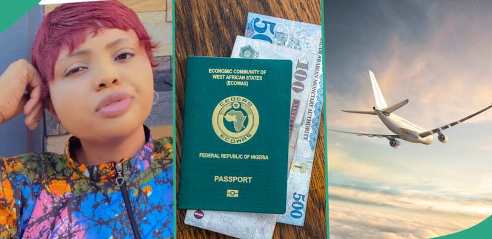 Lady set to help people pay for their passport.