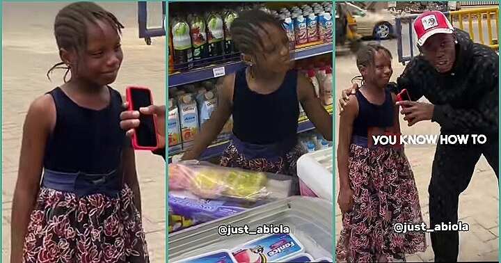 See the items a young girl who won a game chose at a mall, video provokes many