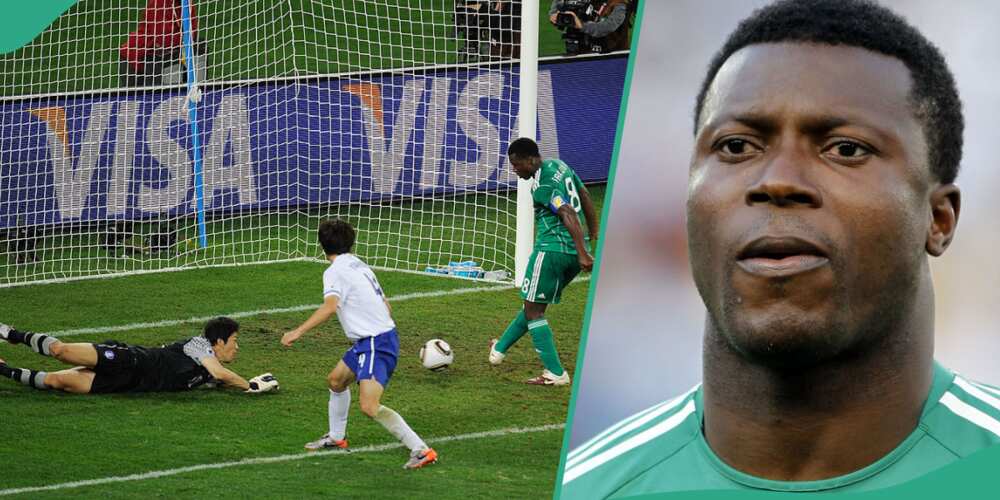 Photo of Yakubu Aiyegbeni's missed goal at the world cup