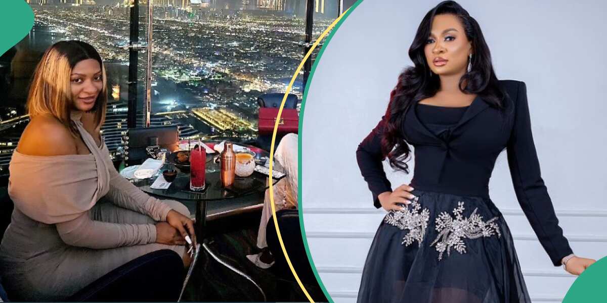 Check out the moment May Edochie went on sky dinner date in the city of Dubai (pictures)