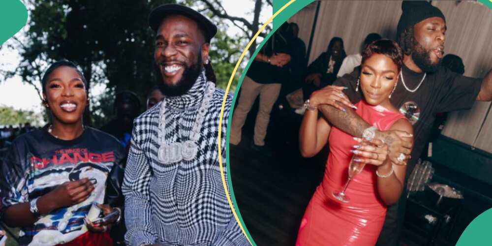 Video of Burna Boy making audience sing birthday song to his sister.