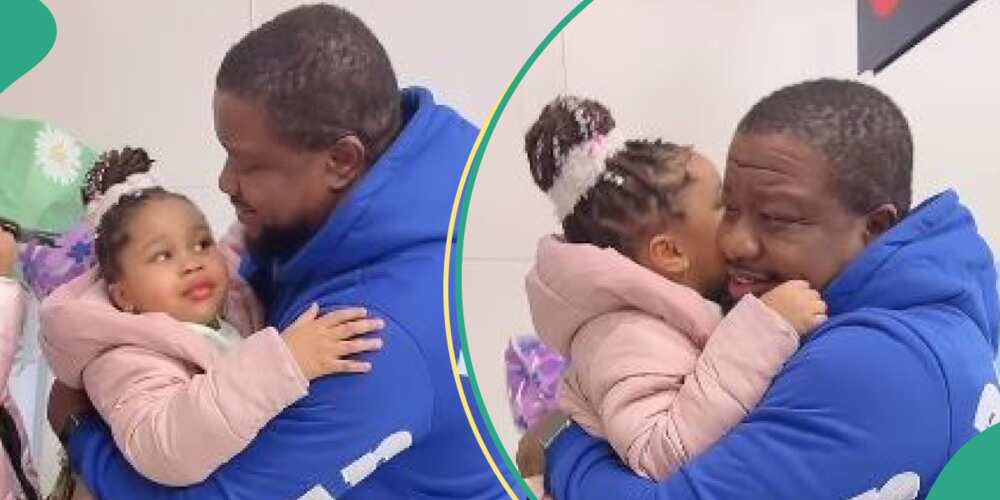 Browny Igboegwu's daughter reacts after meeting dad.