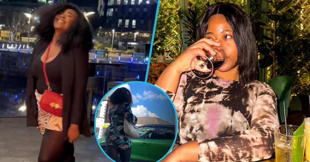 Lady who just arrived in UK flaunts luxuries, encourages people to cross borders (VIDEO)