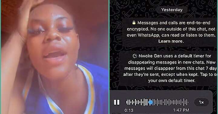 Listen to the hot voice note a lady received from her neighbour