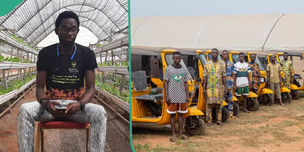 Nigerian farmer provides community with electricity, gives young men tricycles