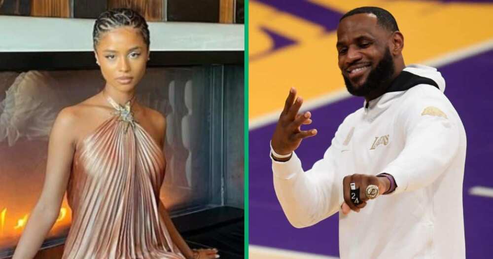 Tyla and LeBron James met at Lakers game