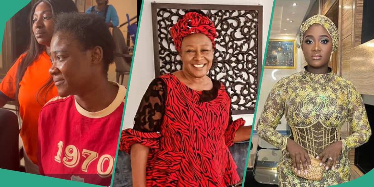 See how Patience Ozokwo reacted to the lush gifts Mercy Johnson gave her on set (video)