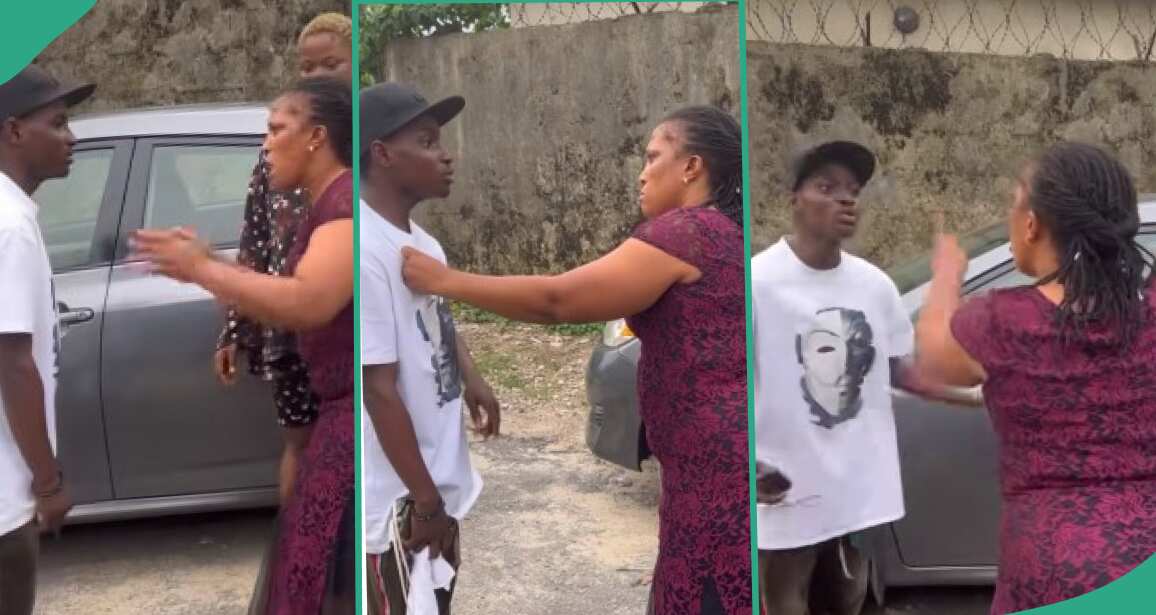 Video emerges as Nigerian woman rejects car gift from her 18-year-old son, slaps him