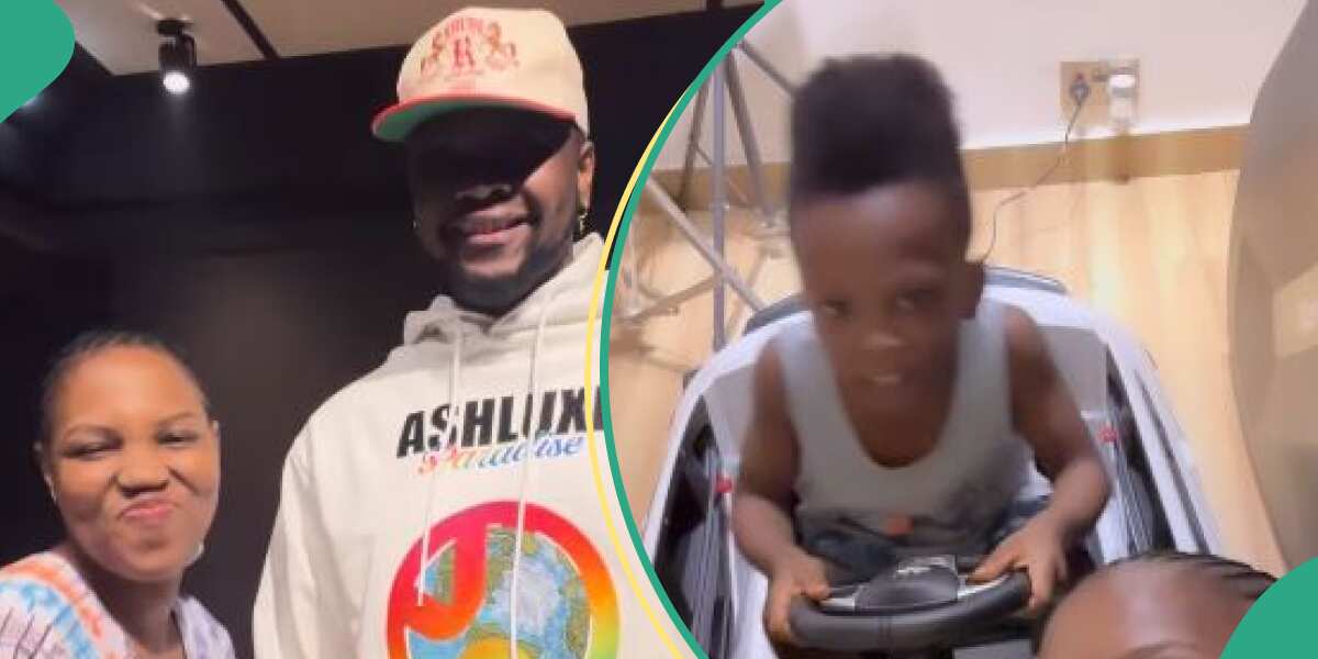 See the video of Kizz Daniel's grown up son with wife