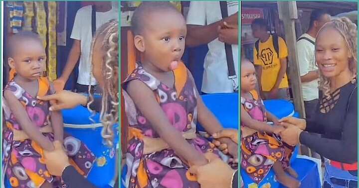 Lady shares video of little girl who doesn't smile