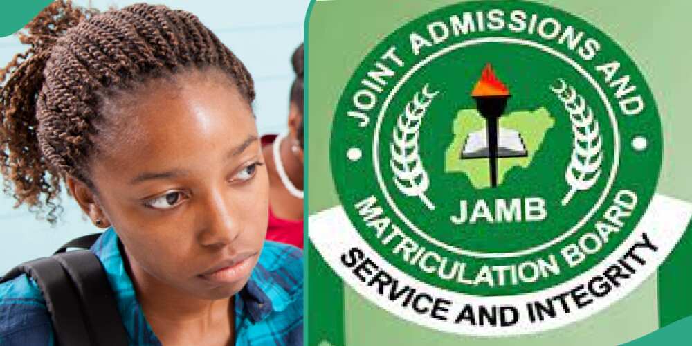 Lady shares her JAMB result.