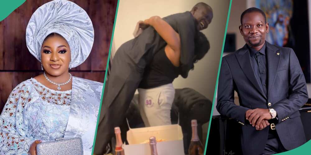 Video of Mide Martins throwing her hubby in the air trends.