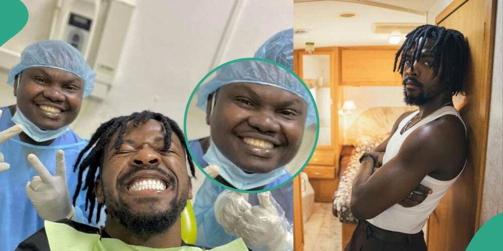 Call throws shade at Johnny Drille's dentists for having brown teeth