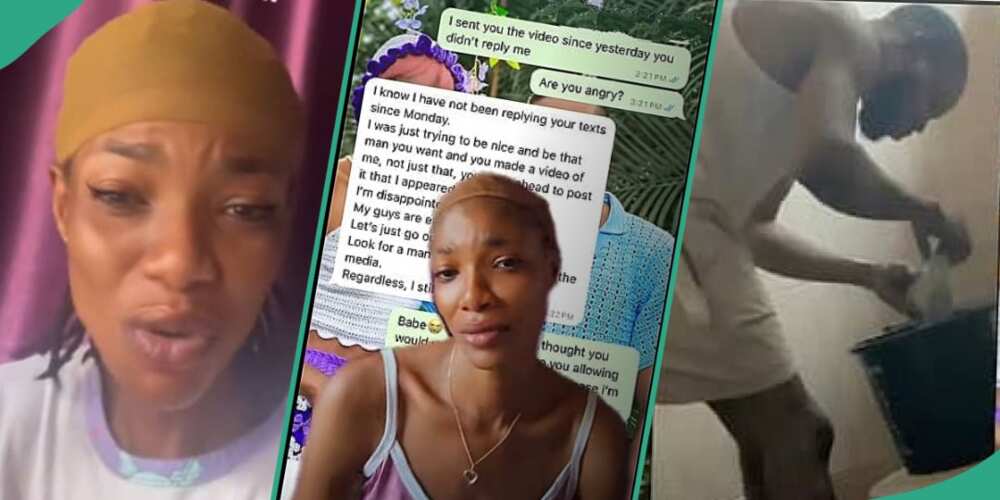 Lady regrets after sharing video of boyfriend washing her underwear