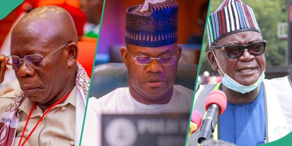 Adams Oshiomhole, the former national chairman of the APC, and Samuel Ortom, the immediate past governor of Benue state, have condemned Yahaya Bello, for evading the EFCC's arrest.