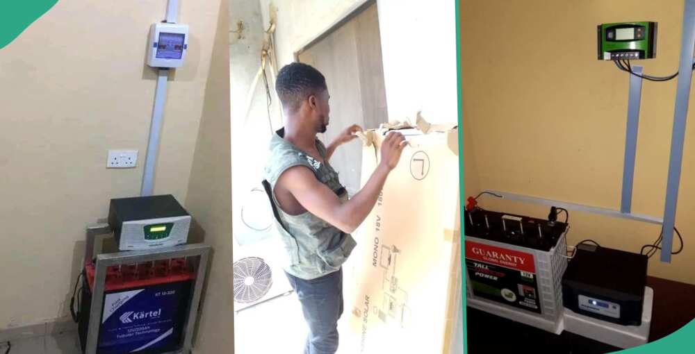 Nigerian man reduces his electricity bill, installs higher solar inverter in his house