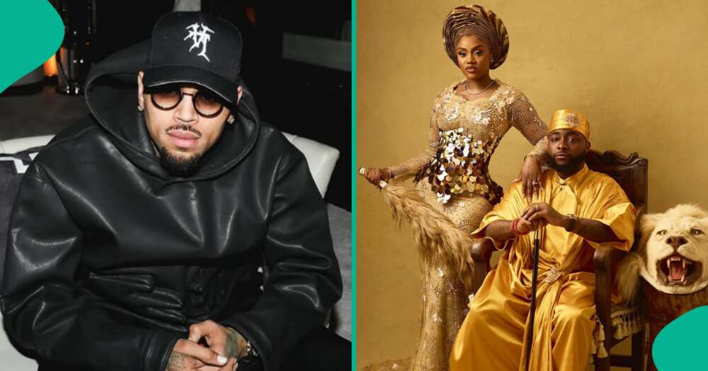 Chivido: Nigerians excited to see Chris Brown at Davido and Chioma's wedding.