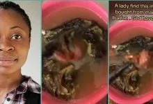 Nigerian Lady Displays Strange Object She Found Inside Fish She Bought at Market, Video Trends