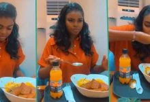 "The Girl is Good": Lady Who Behaves Like AI Robot Eats Amala and Ewedu With Excellent Robotic Moves
