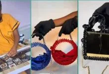 "I Have Made N945,000": Nigerian Lady Who Makes Bags With Beads Displays Her Craft in Video