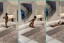 "My Dream House": Lady Spoilt Heavily By Her Man with New Mansion, Video of Interior Stuns Many