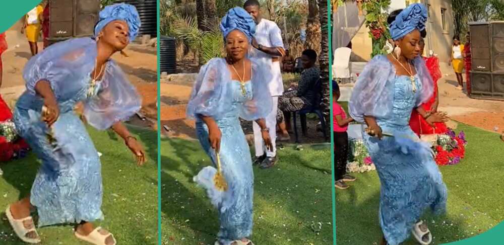 Lady performs cool dance at a wedding.