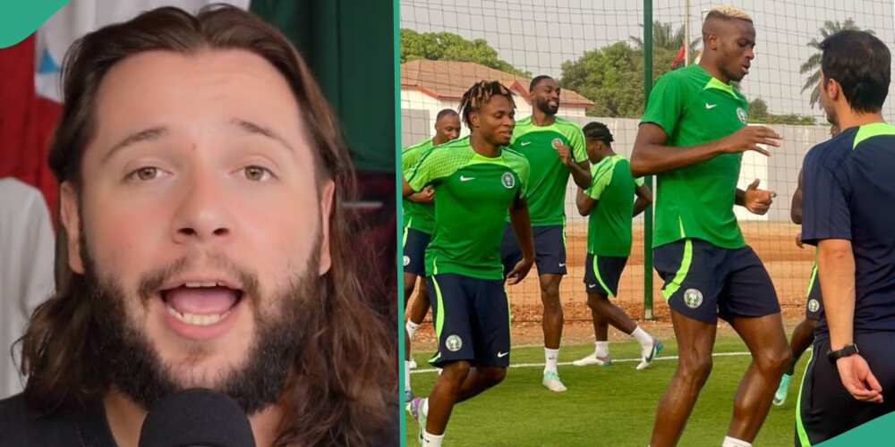 Mixed reactions as white man gives prediction of Nigeria vs South Africa AFCON match