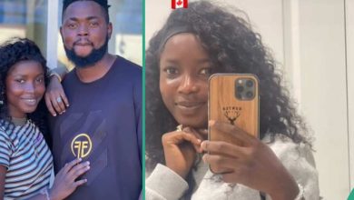 Nigerian Wife Surprises Her Husband with a Flower as They Met in Canada After 6 Months of Separation