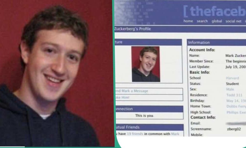Profile photo billionaire Mark Zuckerberg used on Facebook 20yrs ago goes viral