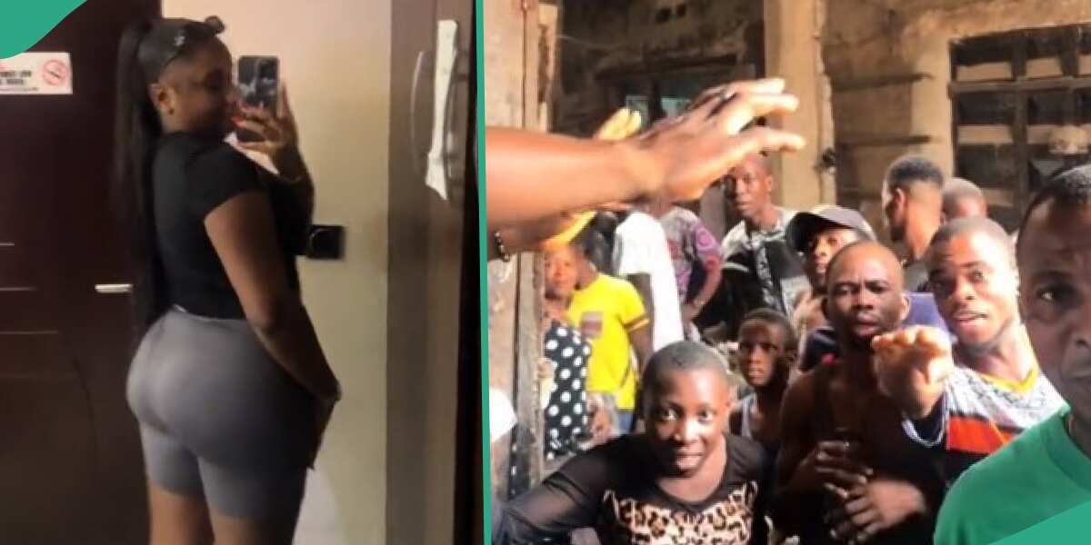 "I Would Just Start Crying": Nigerian Lady Locked in Shop as Her Dressing Draws Crowd, Video Emerges