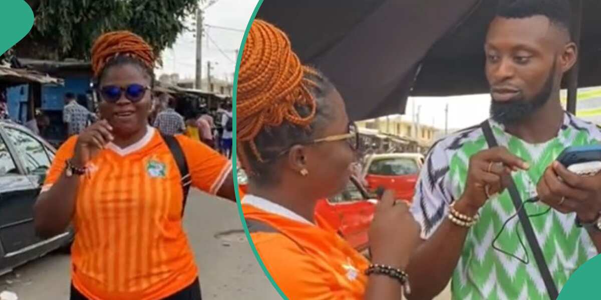 AFCON Road to Final: Nigerian Lady Stumbles Upon a Nigerian Market in Ivory Coast, Meets Nigerians