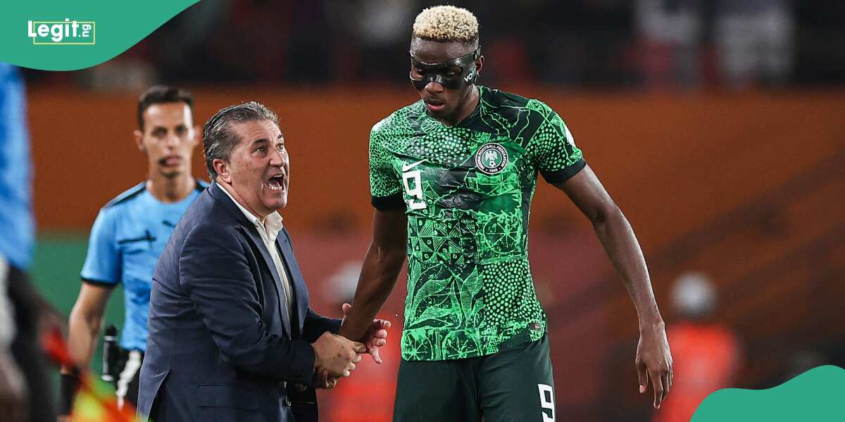 Nigerian players walk into the stadium camp, stays calm ahead of AFCON semis