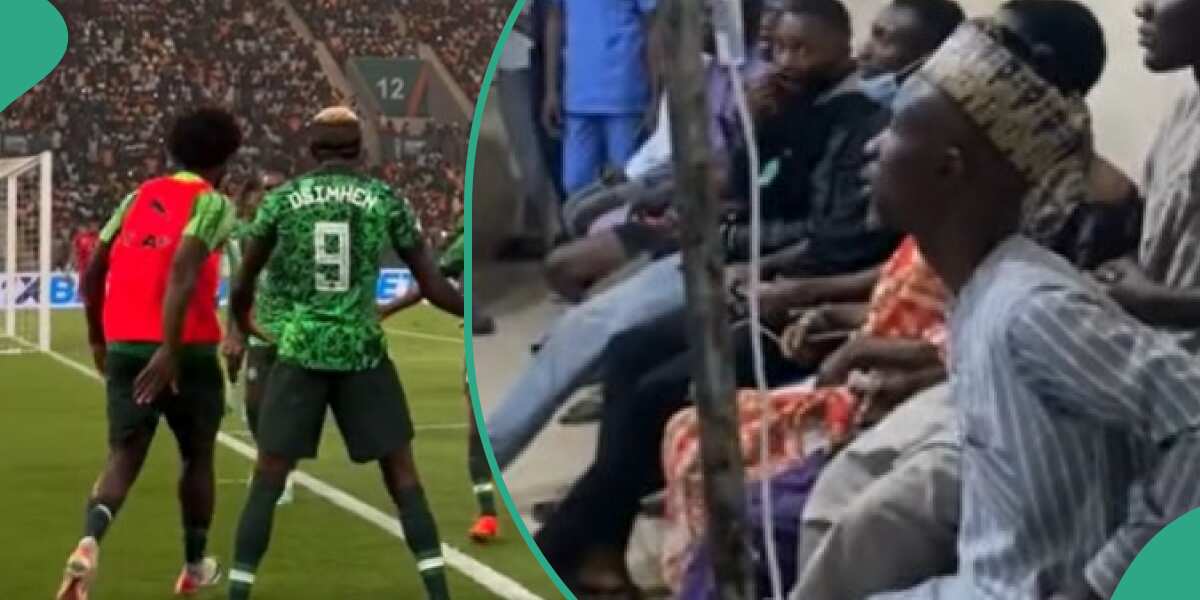 AFCON Final: Nigerian Men in Hospital Leaves Their Beds to Support Super Eagles in Semi Final Match