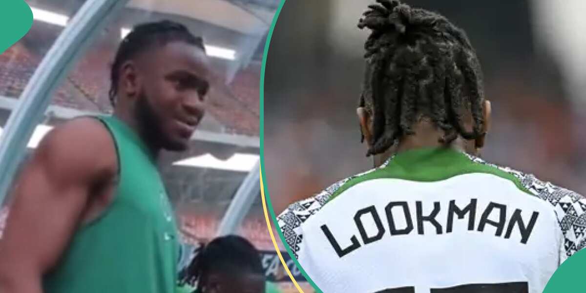 England-born star Lookman greets fellow Nigerian in fluent Yoruba, shakes him