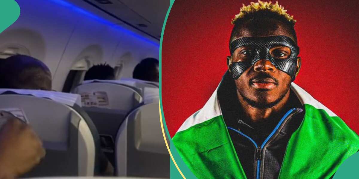 Road to Final: Nigerian Men on a Plane Celebrated Super Eagles’ AFCON Semi-Final Win Over SA