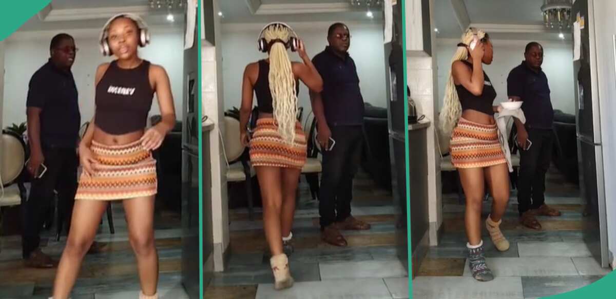 "I'll break that phone 1 day": Lady dances in mini skirt, her father "catches" her