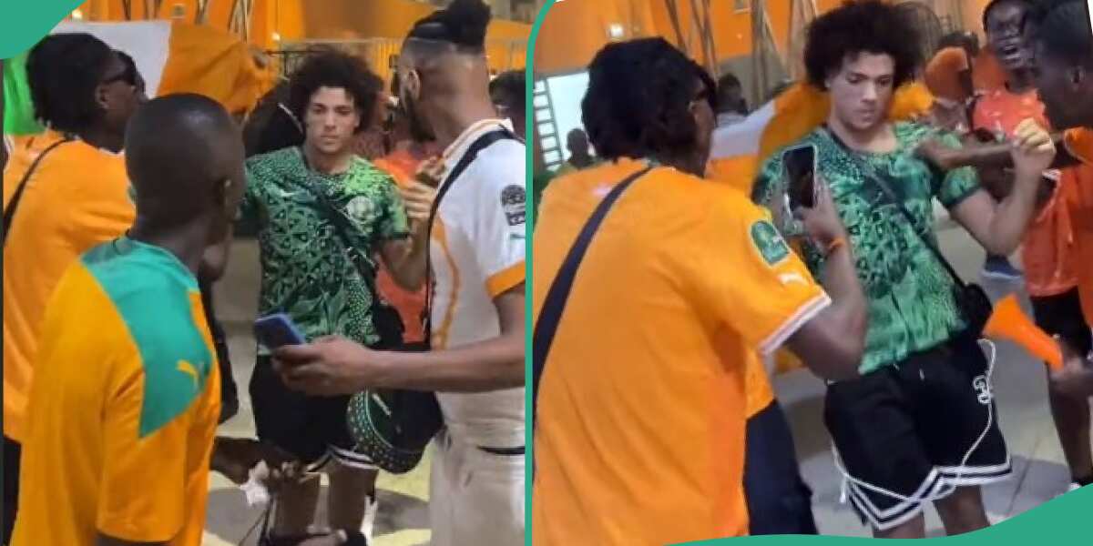 Cote d'Ivoire fans rush white man wearing Nigerian jersey, video generates buzz