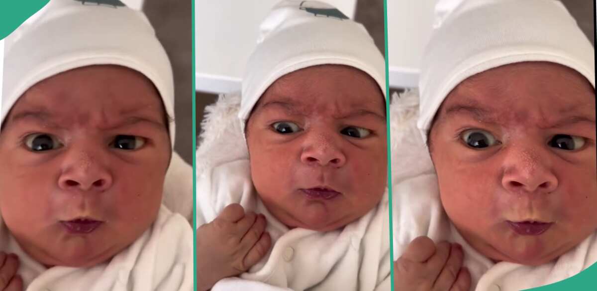 "Am I Born Rich or Not?" Newborn Baby Squeezes Face Like Adult, Short Video Gets 43 Million Views