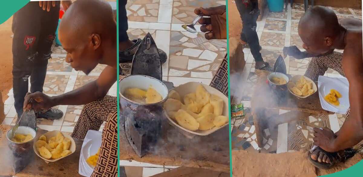 "This is Deep": Man Uses Pressing Iron to Boil Plantain as Price of Cooking Gas Skyrockets to N1200