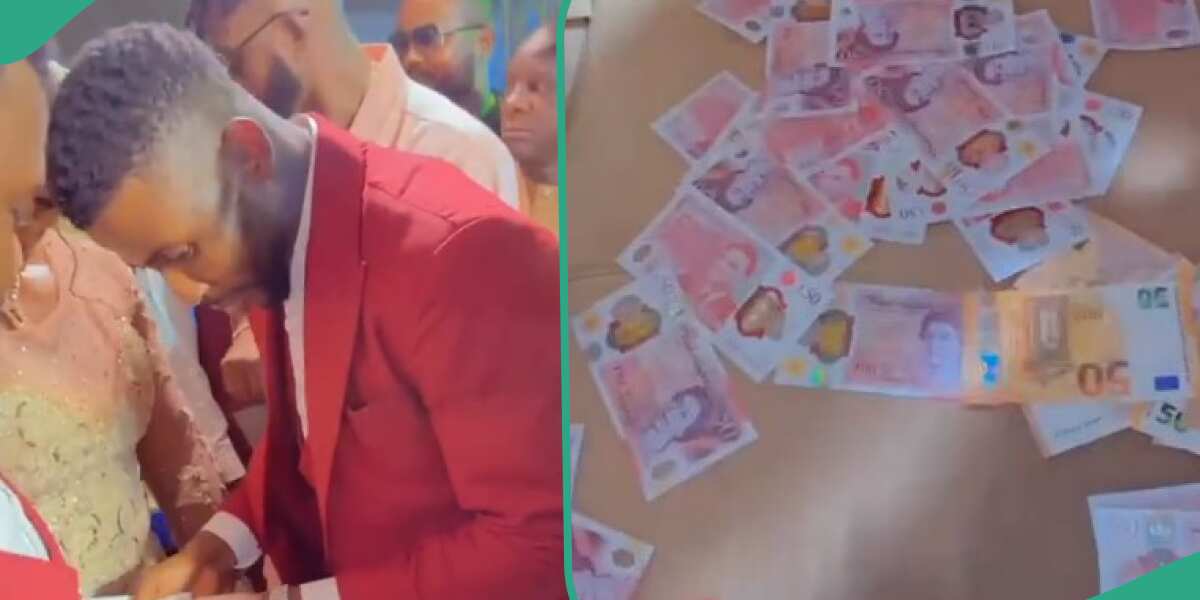 Video shows Iheanacho and Chukwueze spraying foreign currencies at wedding
