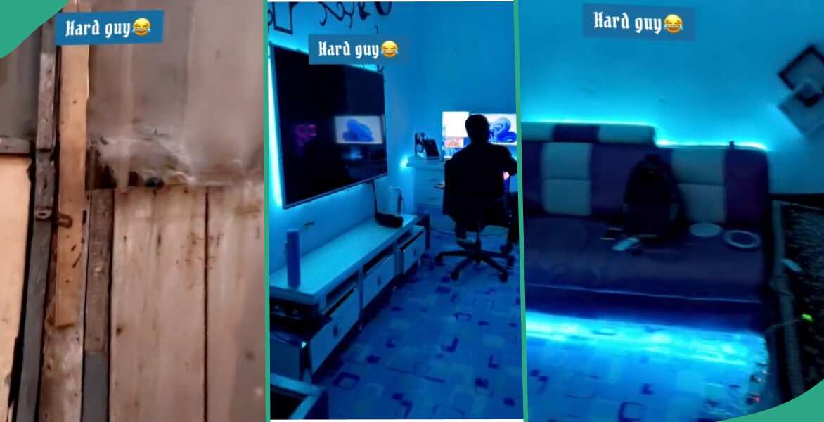 Mad disguise: Video shows luxury interior of man's ghetto home with wooden door