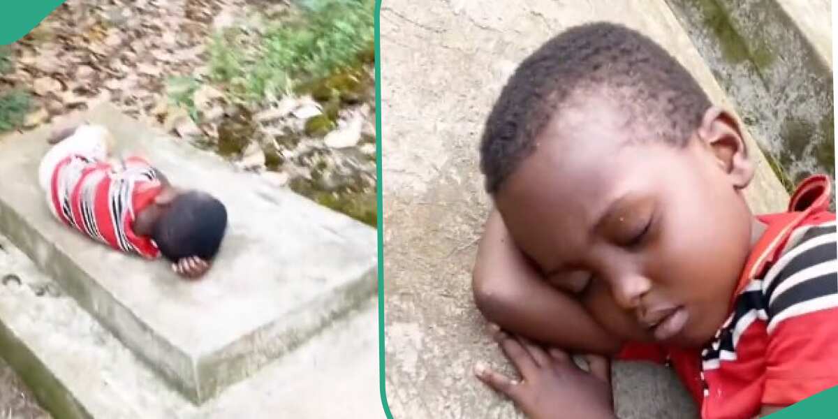 "Where is his mother?" Little boy found sleeping on grandmother's grave in video