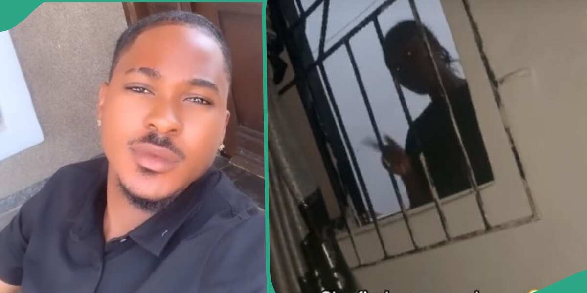 "Open this door now": Lady storms male bestie's house for hanging up on her