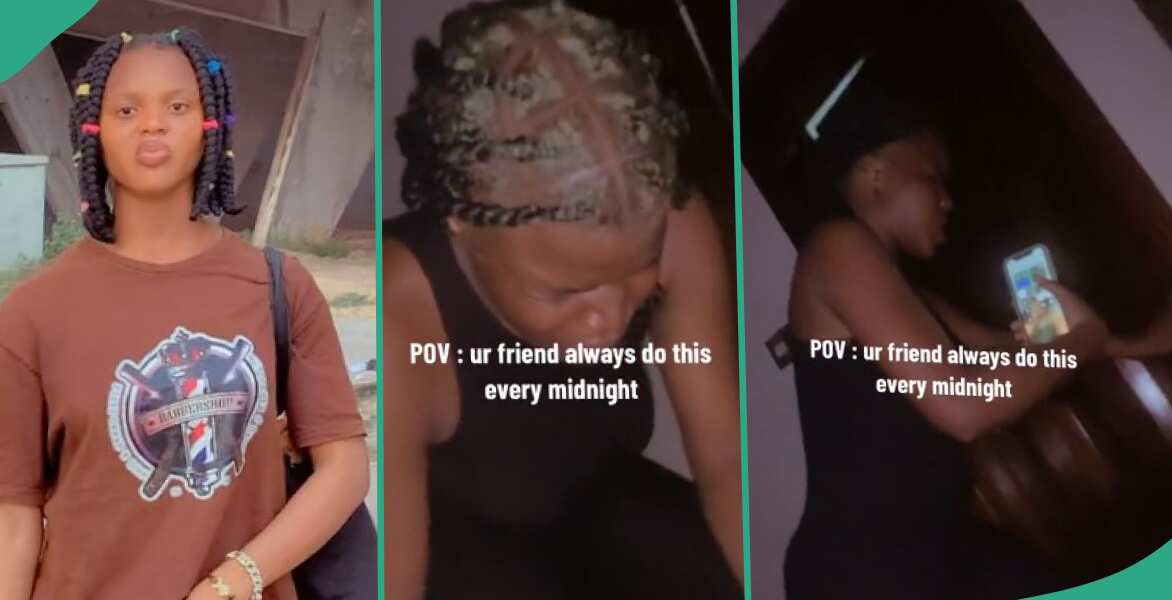 "She does this every midnight": Lady shares video of her friend's confusing act