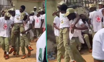 "God Abeg o": Male Corper Faints in NYSC Orientation Camp, Video from the Incident Generates Buzz