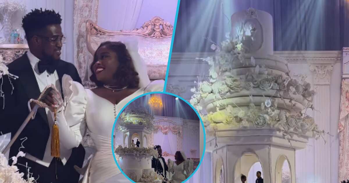 “This Is Breathtaking”: Couple Celebrate Their Wedding With Massive Cake, Folks Admire
