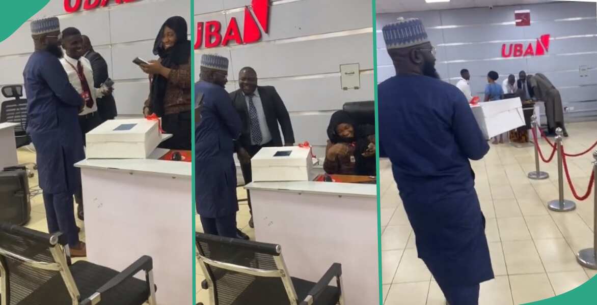 "I Would Enter the Ground": Shy Banker Reacts as Husband Storms Bank to Celebrate Her Birthday
