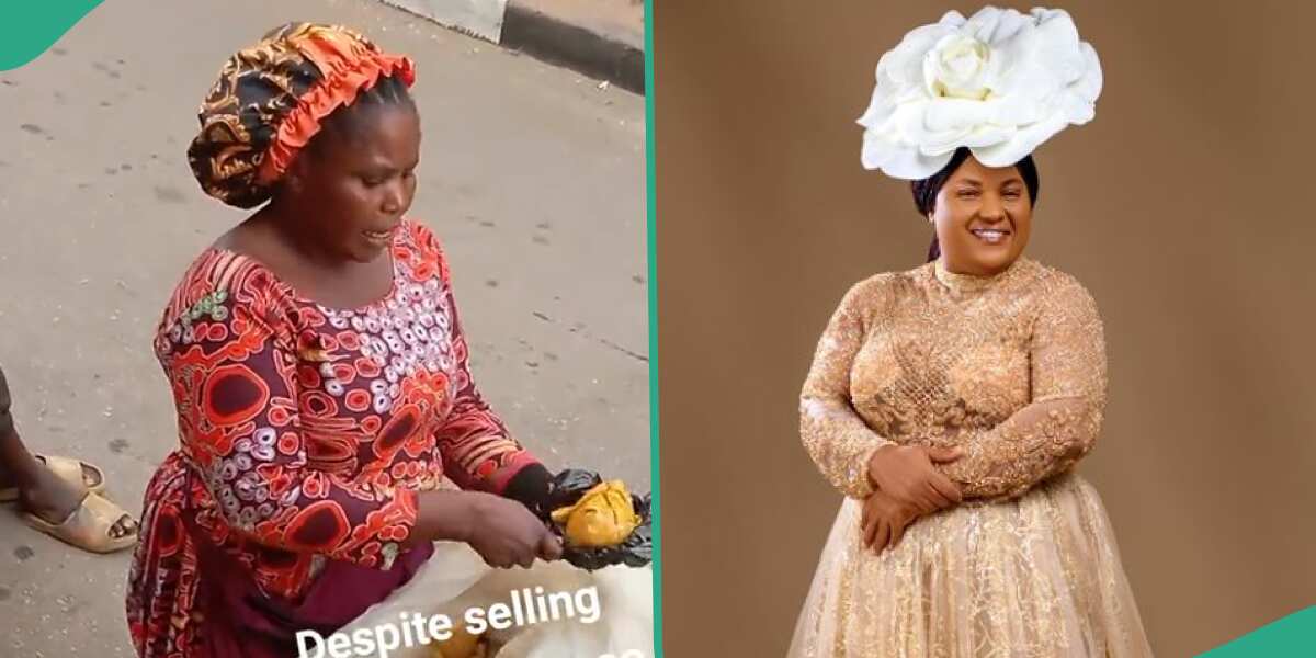 "She Sounds Like Chioma Jesus": Woman Who Sells Okpa Sings With Nice Voice as She Pushes Wheelbarrow
